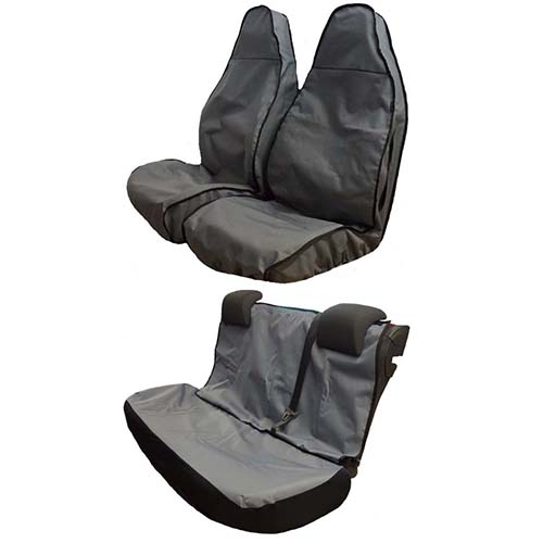 Semi Tailored Grey Waterproof Seat Covers - Full Set