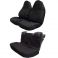 Full Set - Semi Tailored Black Quilted Seat Covers
