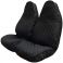 Black Quilted Semi Tailored Front Pair Seat Cover