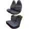 Grey Quilted Semi Tailored Full Set Seat Covers