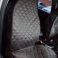 Charcoal Quilted Faux Leather Driver Seat Cover